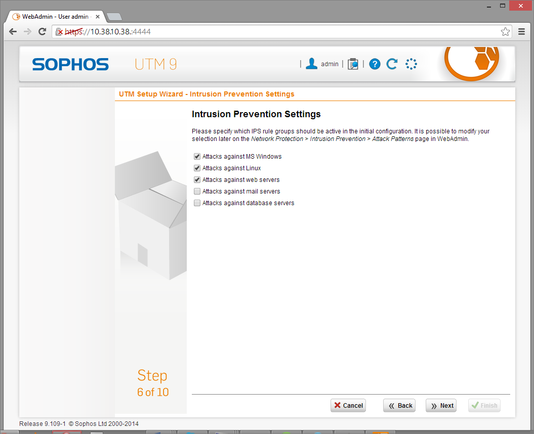 Sophos UTM Deployment - Initial Configuration Wizard 10